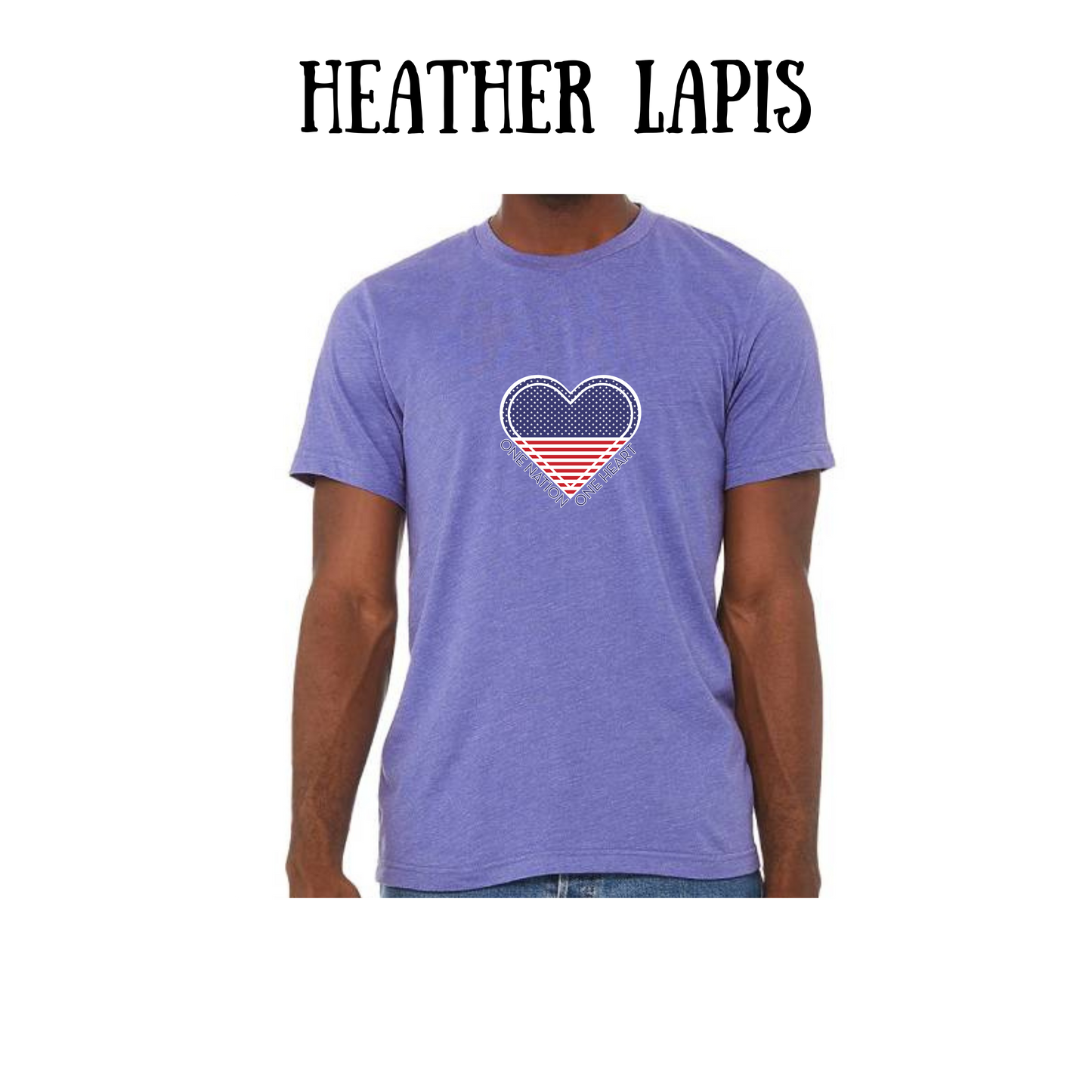 PP - One Nation One Heart - Unisex Tee - Pinks, Purples, Neutrals