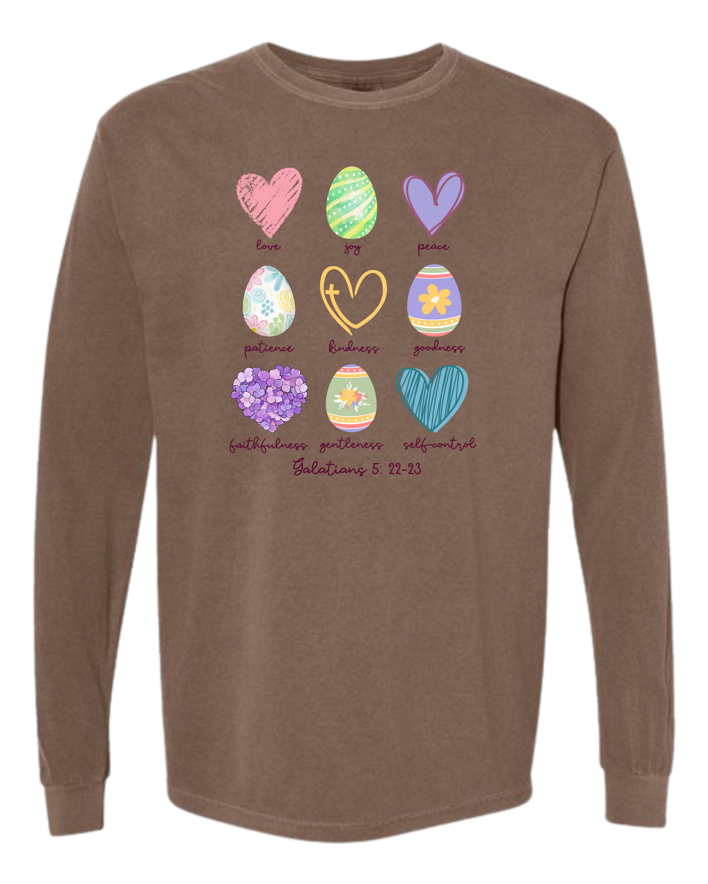 Galatians 5 - Easter - Comfort Colors - Heavyweight Long Sleeve Tee - Neutral Colors