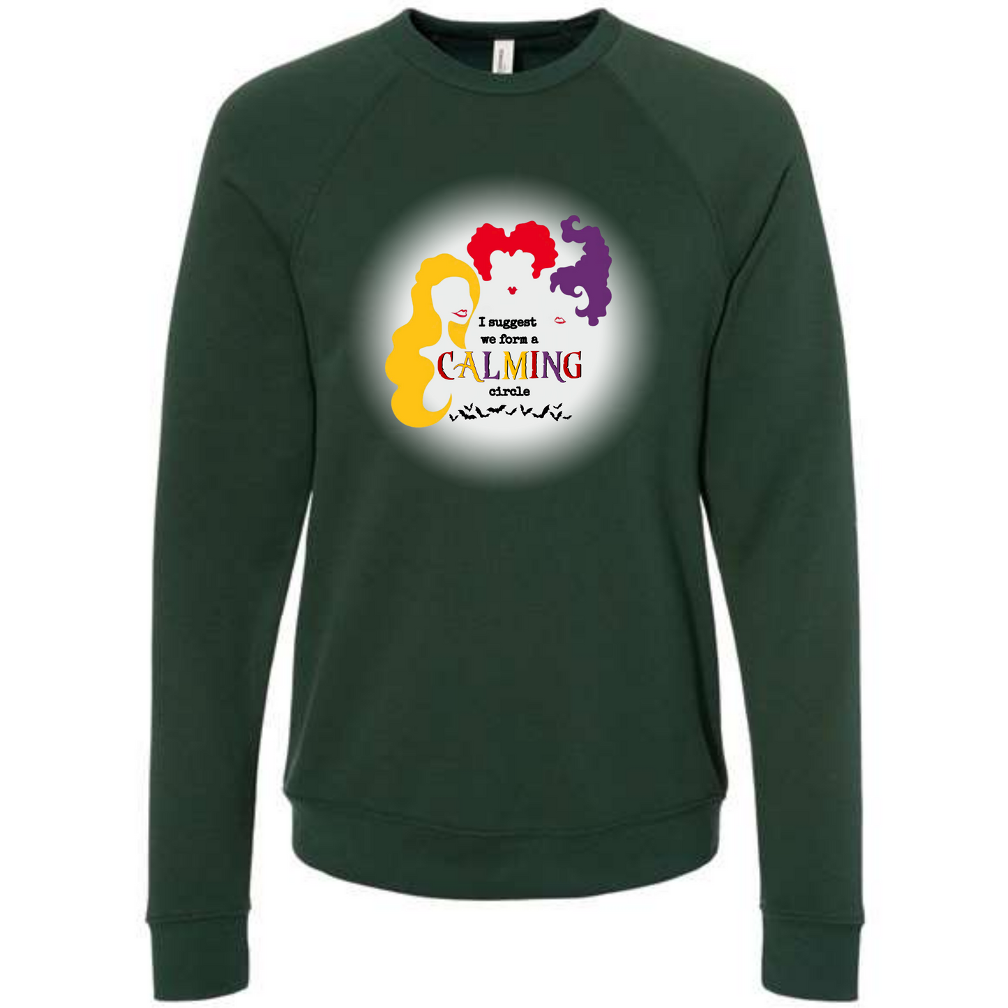 HP - Calming Circle - Sponge Fleece Raglan Sweatshirt - Greens, Neutrals