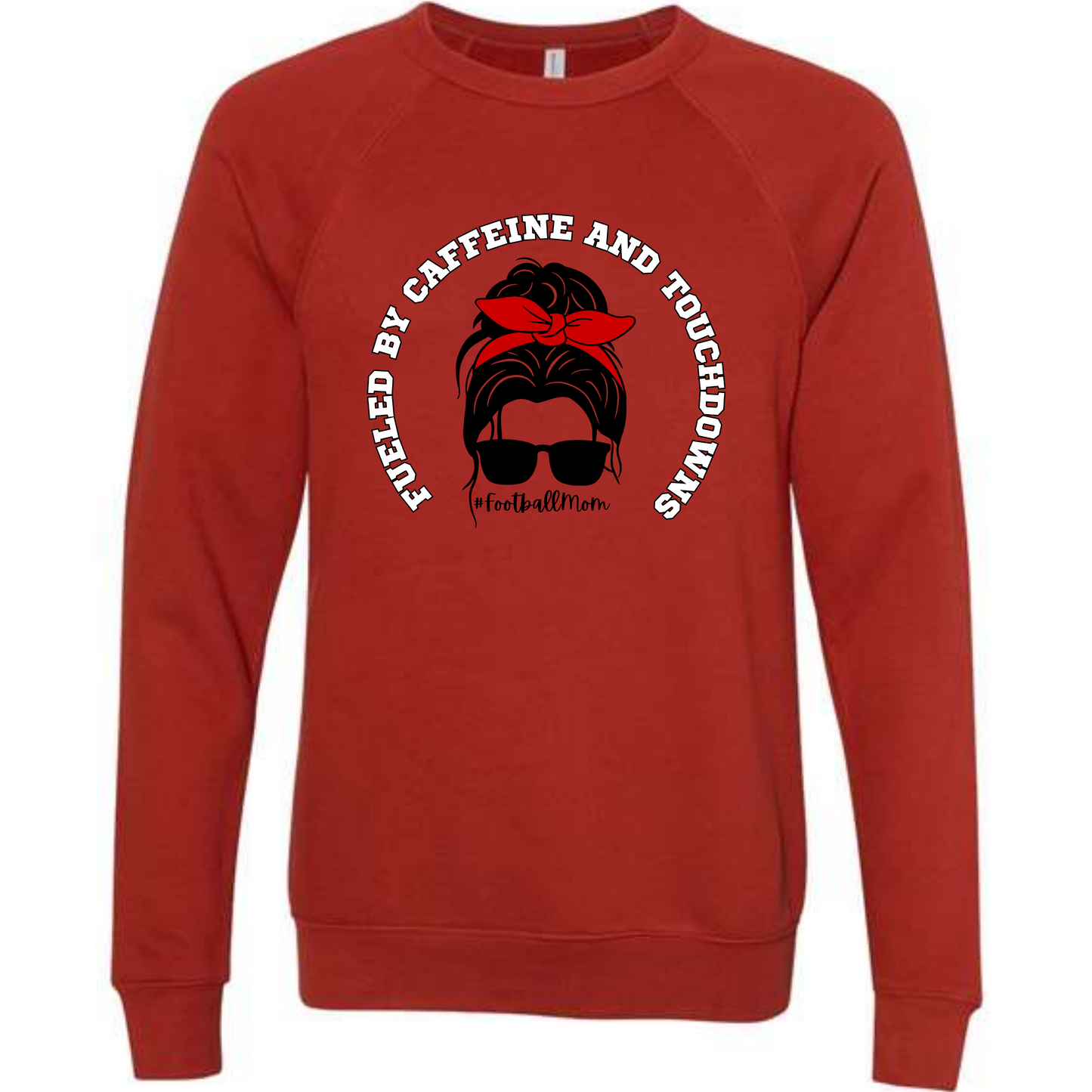 Football Moms Fueled By - Sponge Fleece Raglan Sweatshirt - Assorted Colors