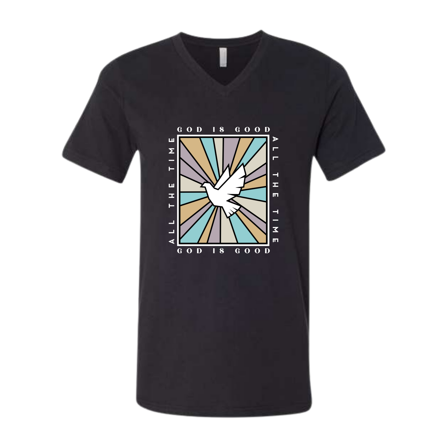 God Is Good - Bella+Canvas - Unisex V-Neck - Neutral Colors