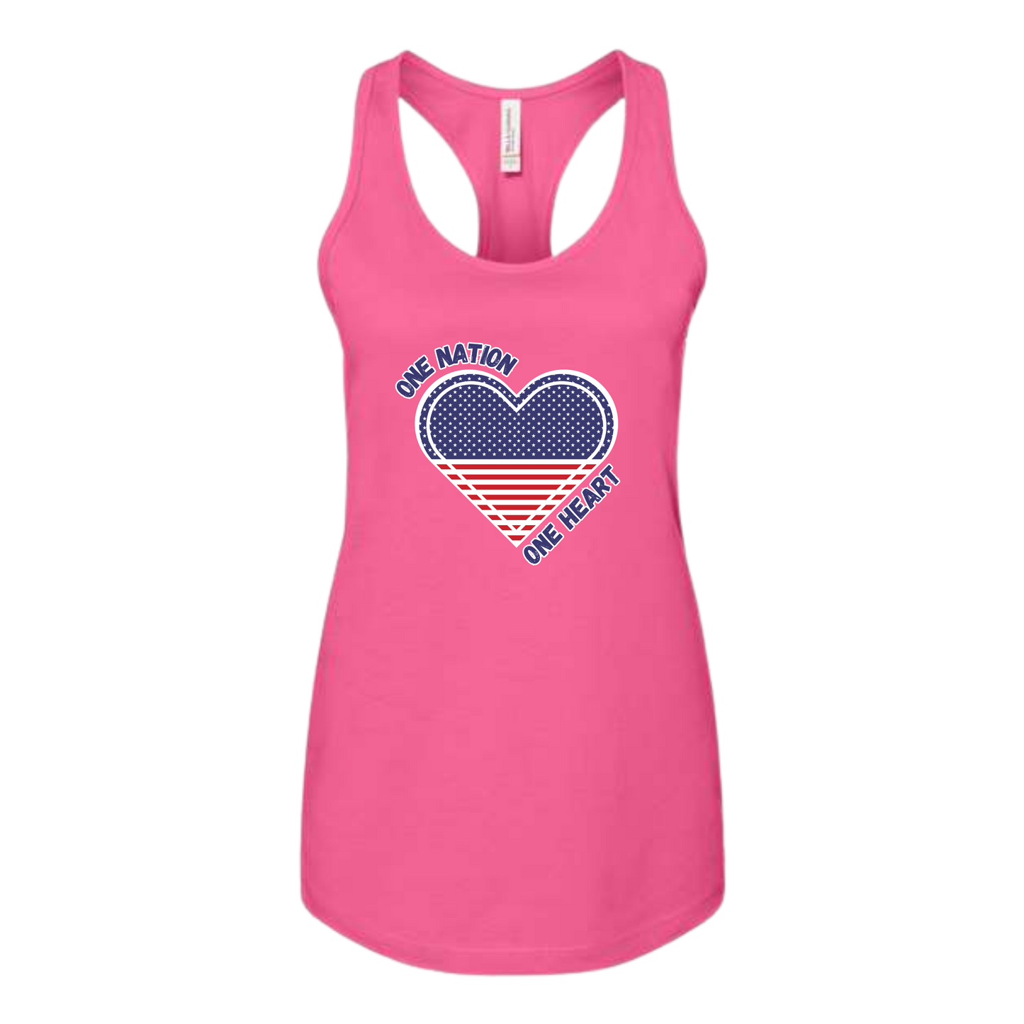 One Nation One Heart - Bella+Canvas - Women's Jersey Racerback Tank