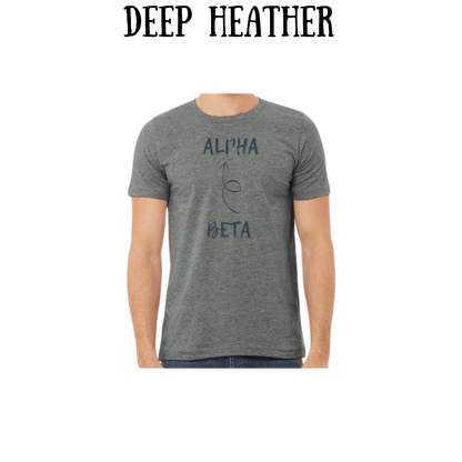 beta to alpha - unisex tee - pinks, purples, neutrals