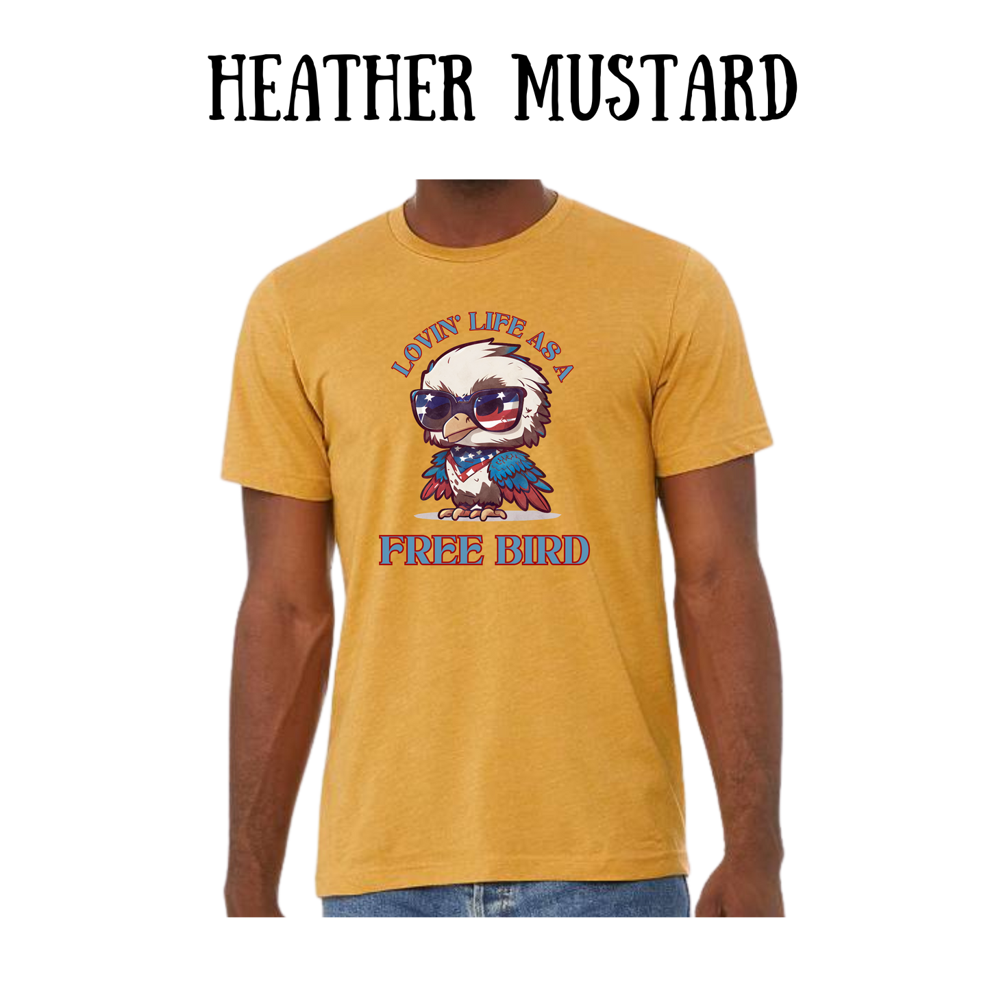 PP - Lovin' Life As A Free Bird - Unisex Tee - Yellows, Oranges, Reds