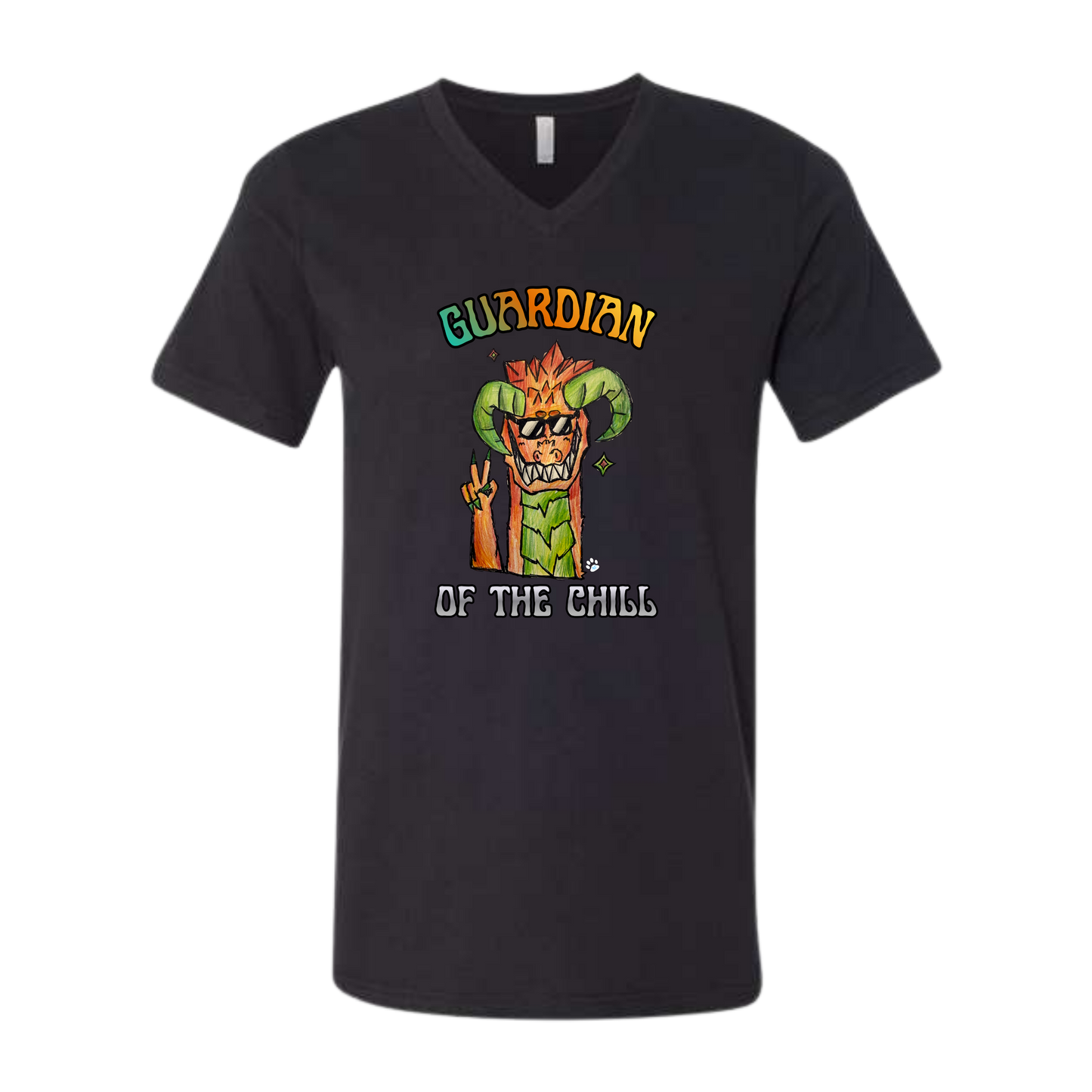 Guardian of The Chill - Bella+Canvas - Unisex V-Neck - Neutral Colors