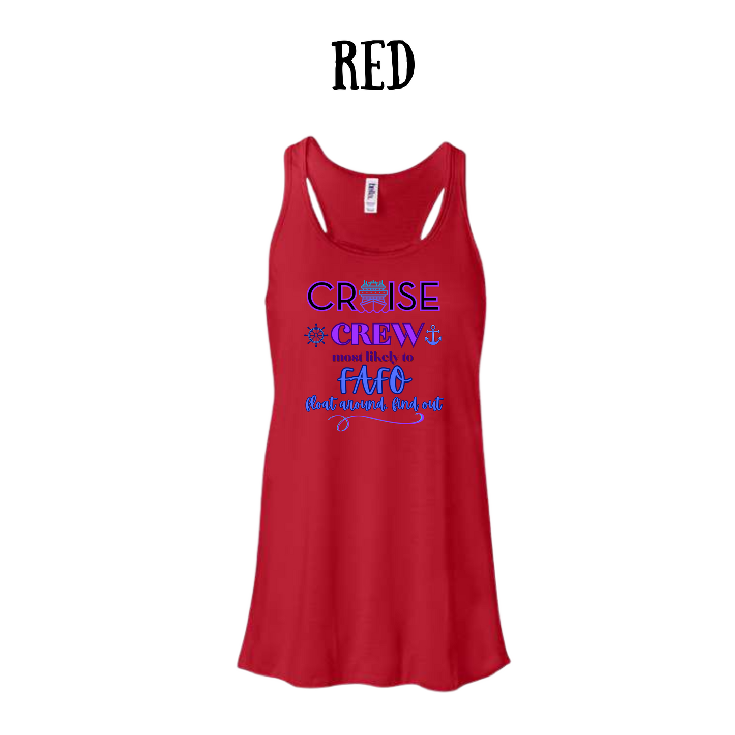 VP - Cruise Crew FAFO - Women's Flowy Racerback Tank