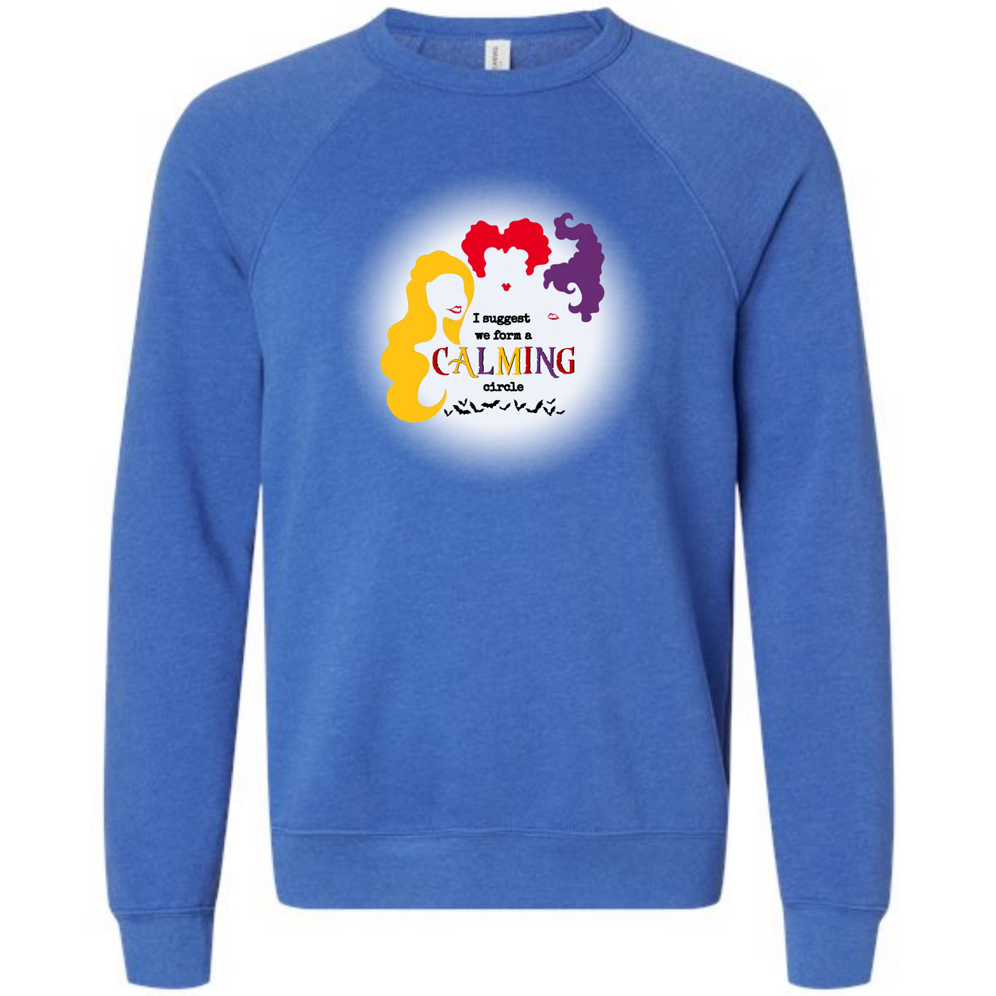 HP - Calming Circle - Sponge Fleece Raglan Sweatshirt - Blues, Purples