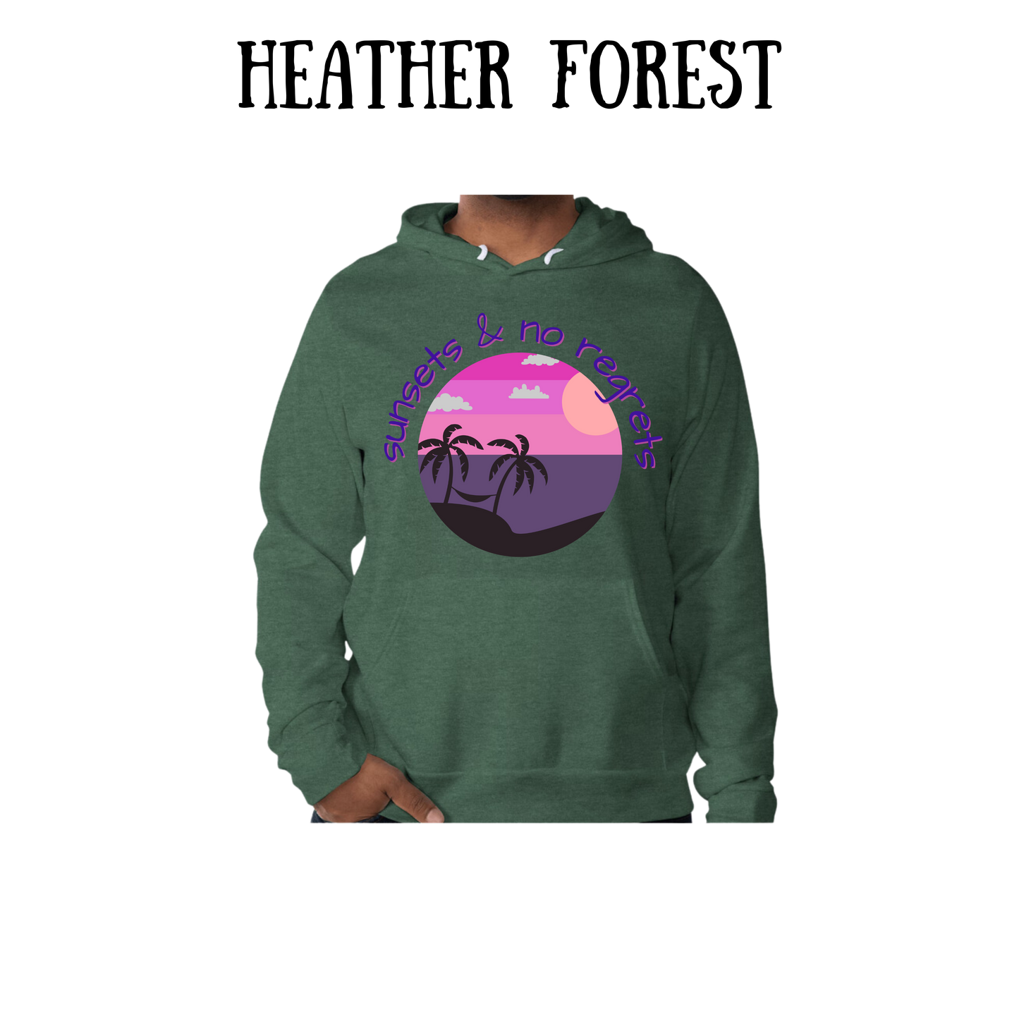 VP - Sunsets & No Regrets - Sponge Fleece Hoodie - Greens, Neutrals