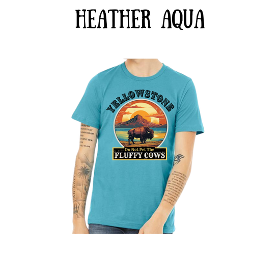 CP - Yellowstone: Fluffy Cows - Unisex Tee - Blues