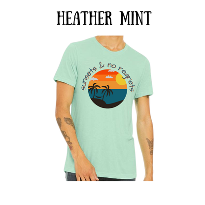 VP - Sunsets & No Regrets - Unisex Tee - Greens