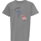 Loves Jesus & America too - Comfort Colors - Heavyweight Youth Tee - Neutral Colors & Blues