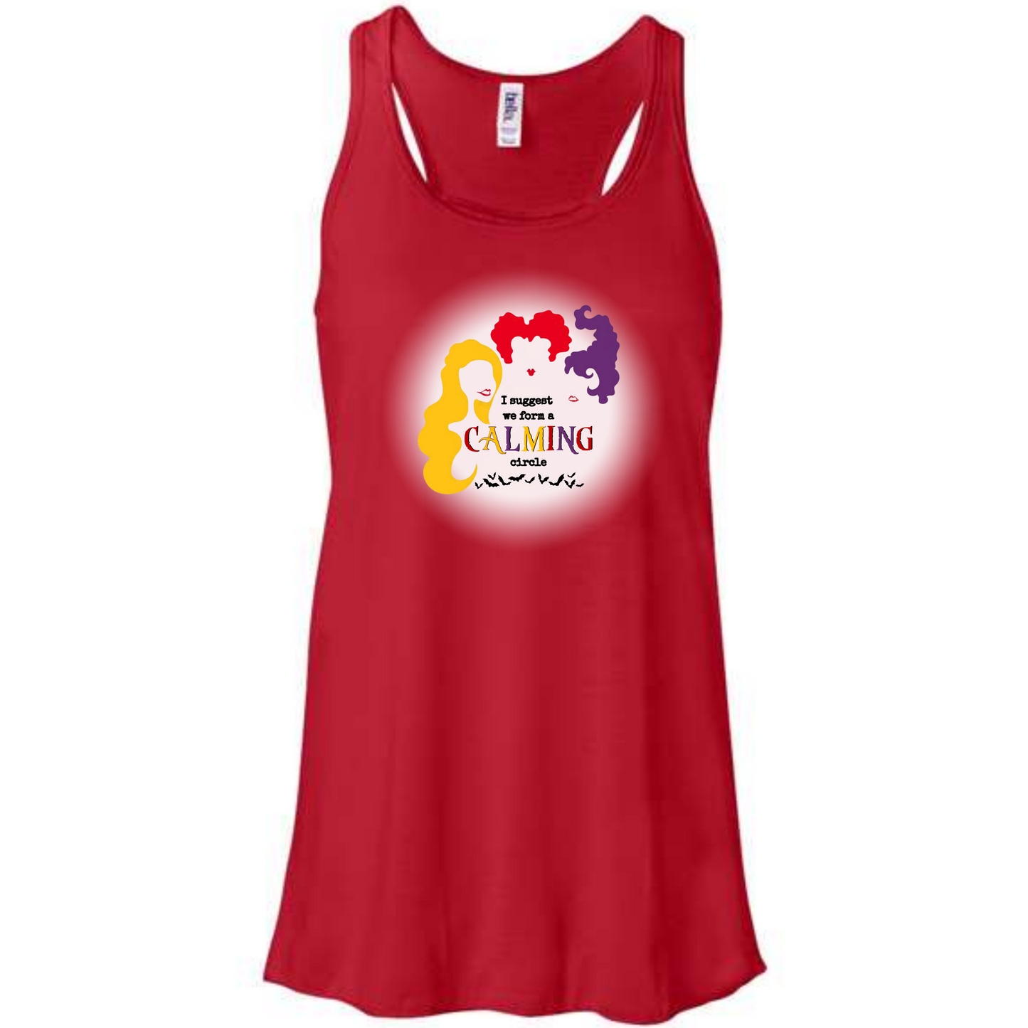 Calming Circle - Women's Flowy Racerback Tank - Assorted Colors