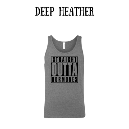 straight outta hormones - unisex tank