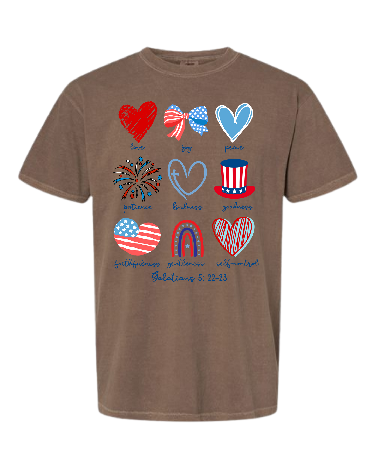 Galatians 5 - Patriotic - Comfort Colors - Heavyweight Unisex Tee - Neutral Colors