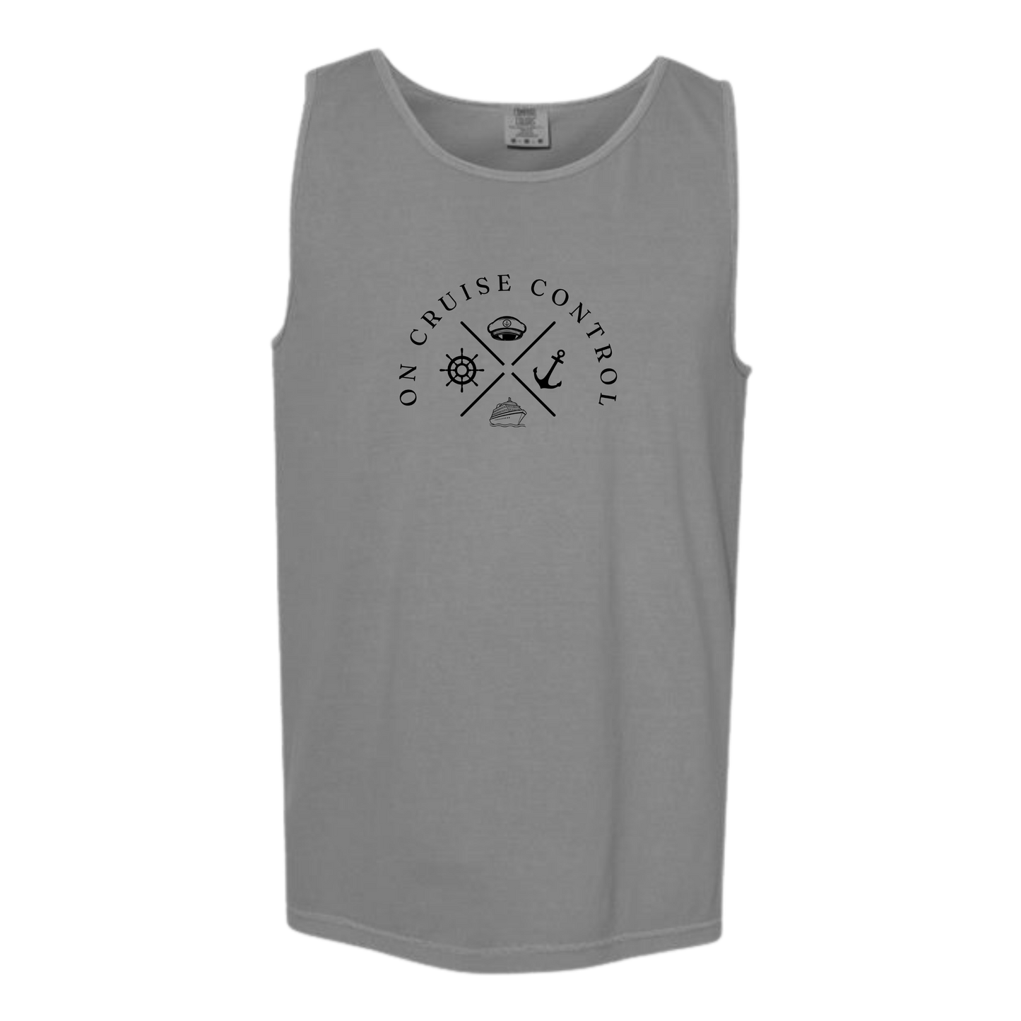 On Cruise Control - Comfort Colors - Unisex Tank - Neutral Colors & Blues