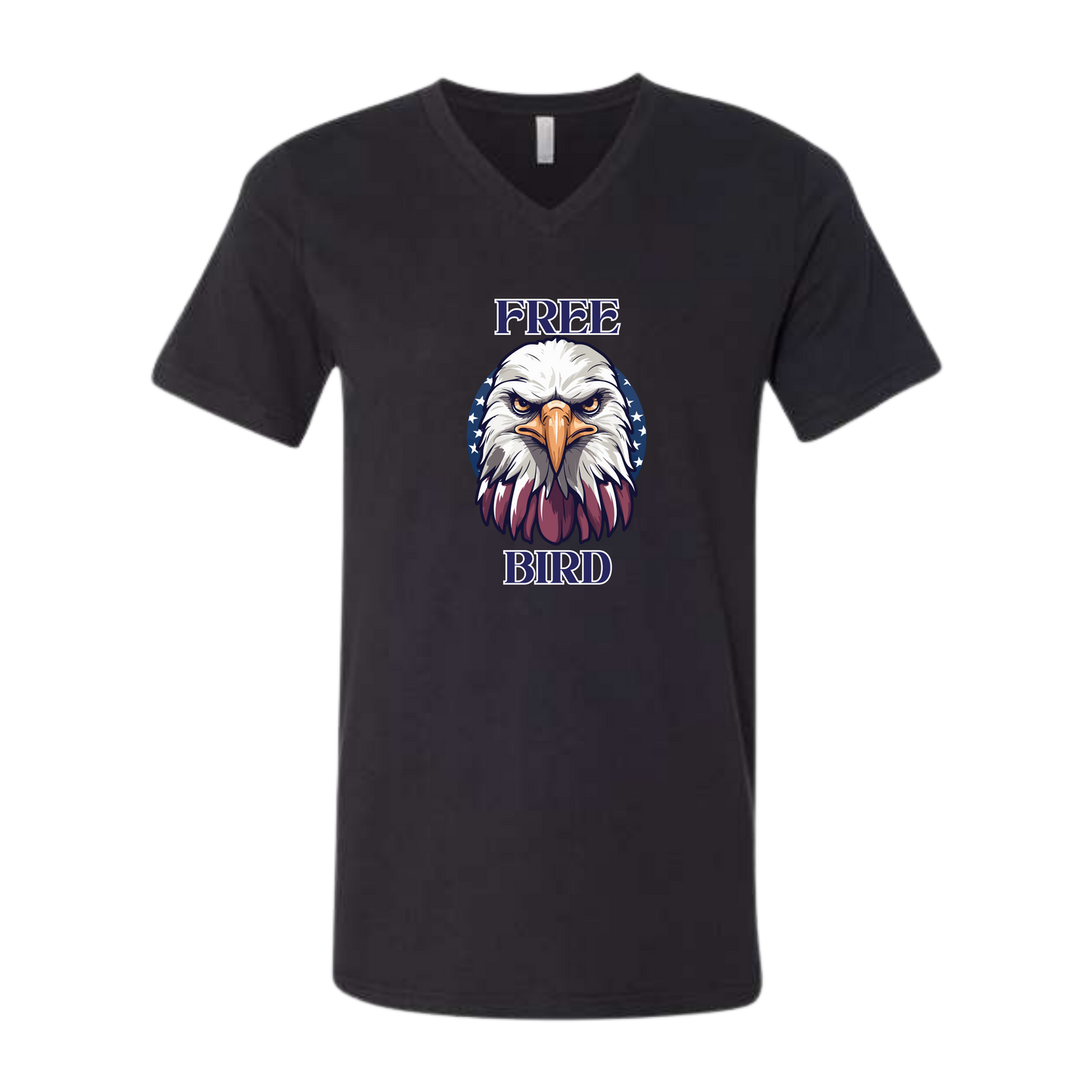 Free Bird - Bella+Canvas - Unisex V-Neck - Neutral Colors