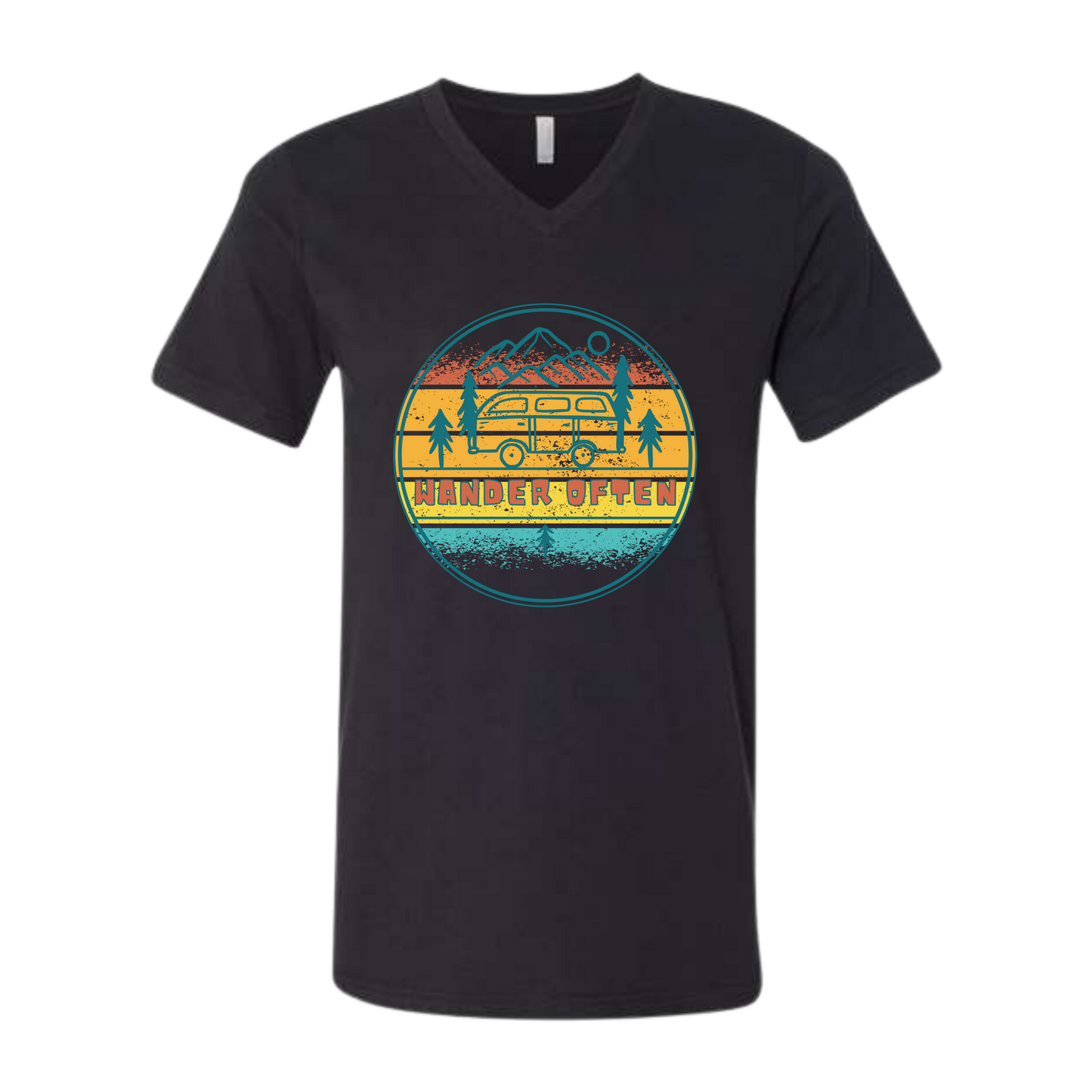 Wander Often - Bella+Canvas - Unisex V-Neck - Neutral Colors