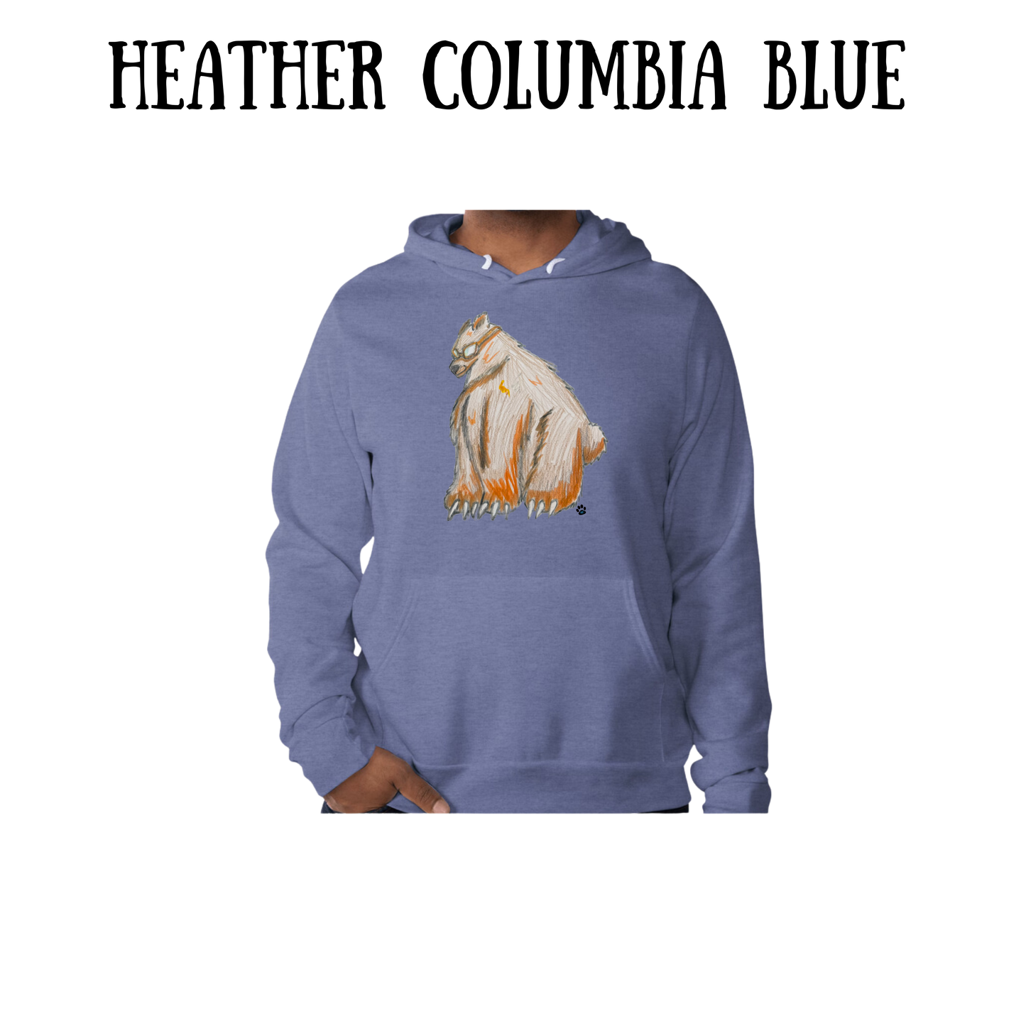 AC - Muscle Bear - Sponge Fleece Hoodie - Blues, Purples