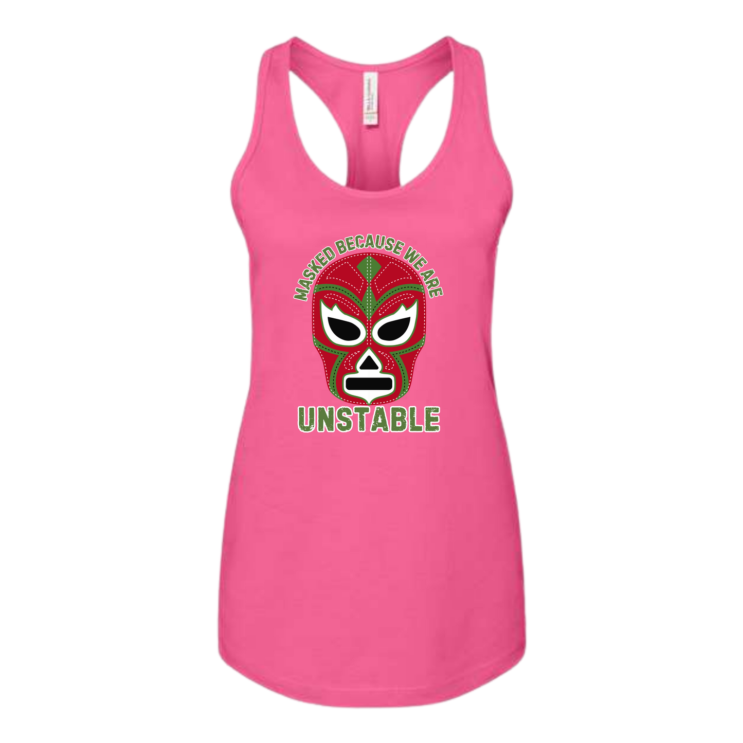 Masked Because We Are Unstable - Bella+Canvas - Women's Jersey Racerback Tank