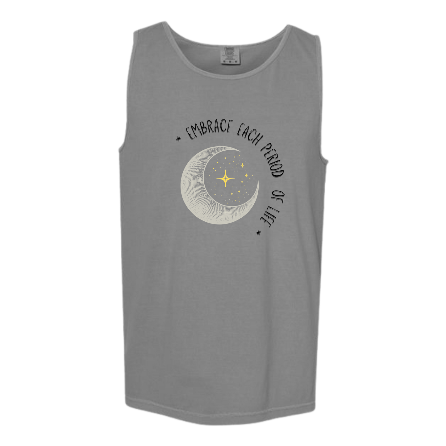Embrace Each Period of Life - Comfort Colors - Unisex Tank - Neutral Colors & Blues