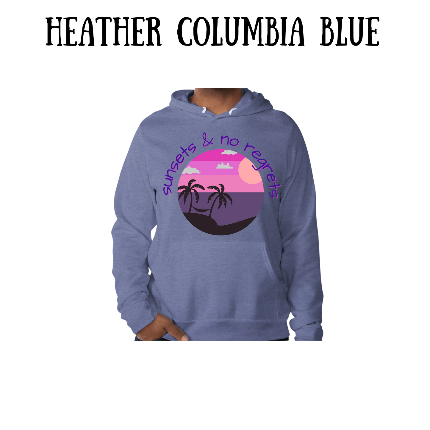 VP - Sunsets & No Regrets - Sponge Fleece Hoodie - Blues, Purples