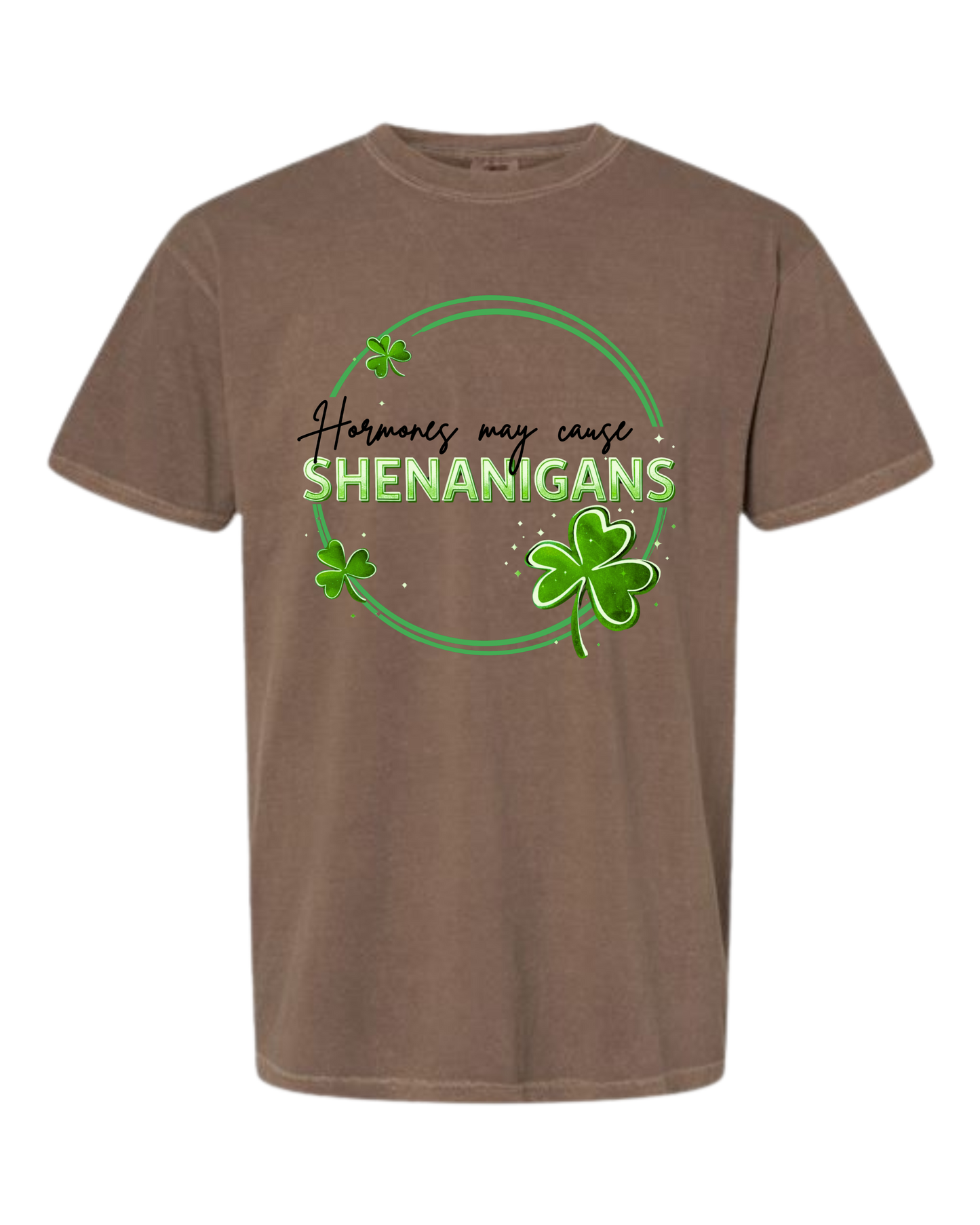 Hormones May Cause Shenanigans - Comfort Colors - Heavyweight Unisex Tee - Neutral Colors