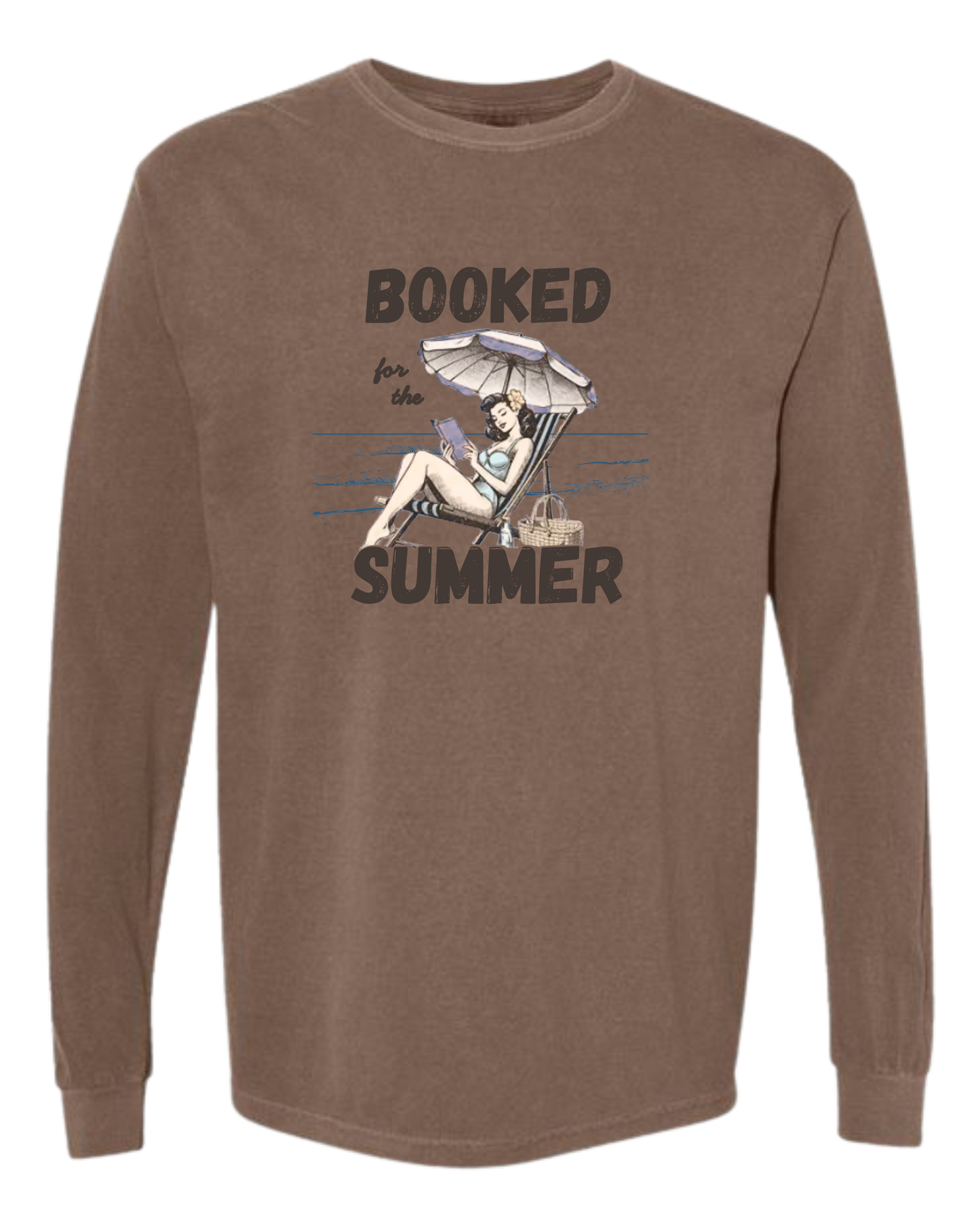 Booked for the Summer - Comfort Colors - Heavyweight Long Sleeve Tee - Neutral Colors