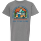 What Happens At The Campground - Comfort Colors - Heavyweight Youth Tee - Neutral Colors & Blues