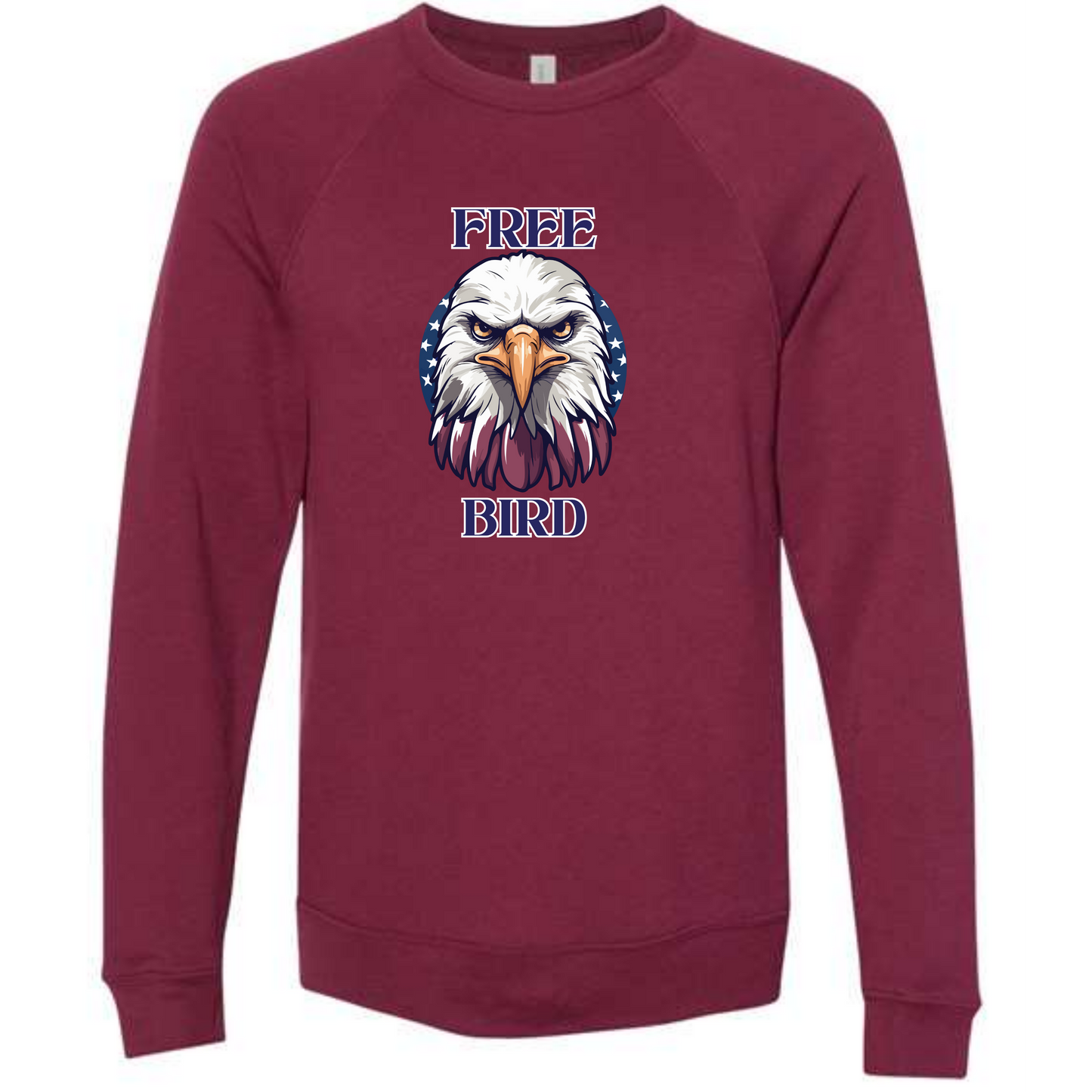 Free Bird - Sponge Fleece Raglan Sweatshirt - Assorted Colors