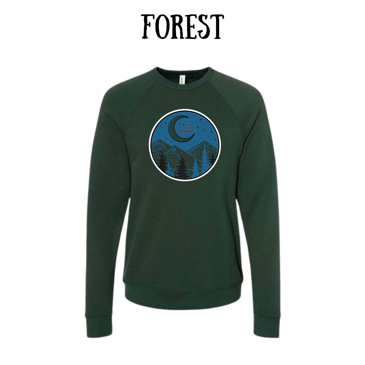 OP - Keep Shining - Sponge Fleece Raglan Sweatshirt - Greens, Neutrals