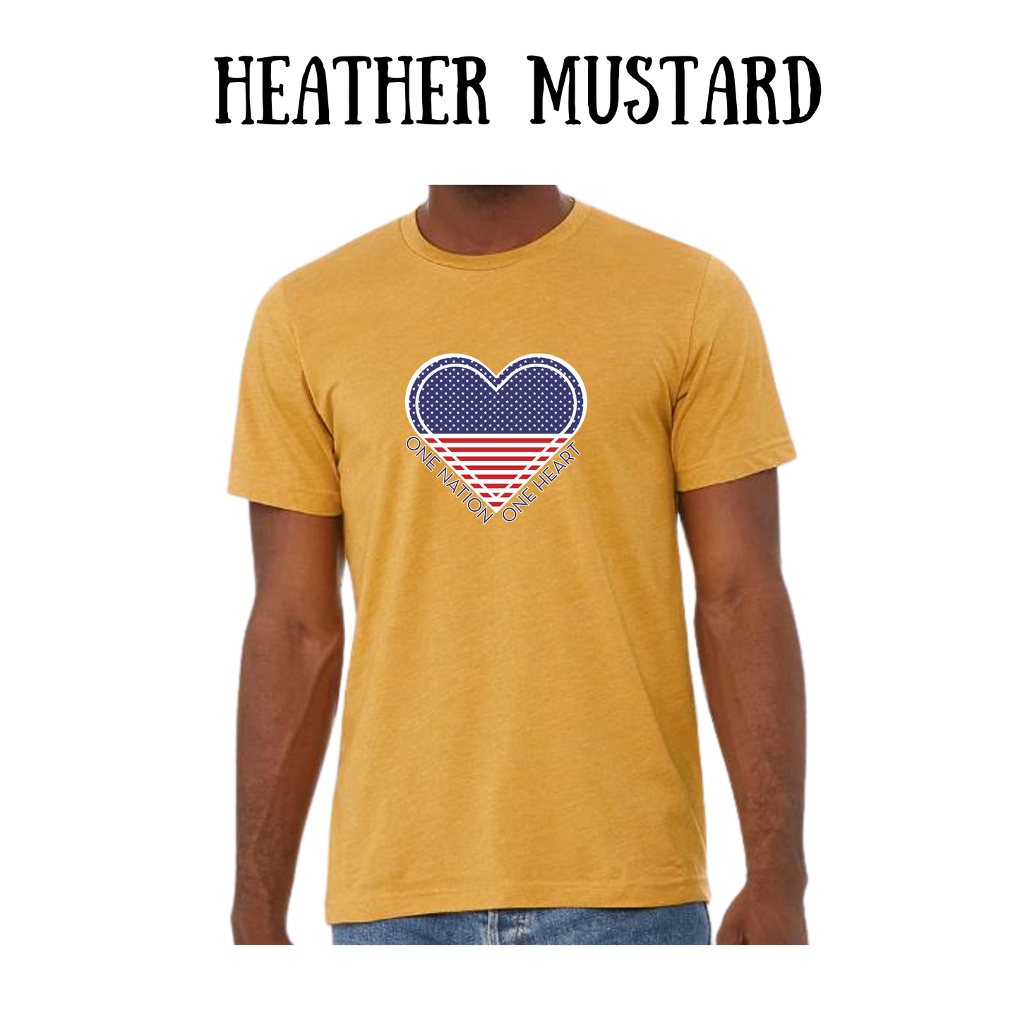 PP - One Nation One Heart - Unisex Tee - Yellows, Oranges, Reds