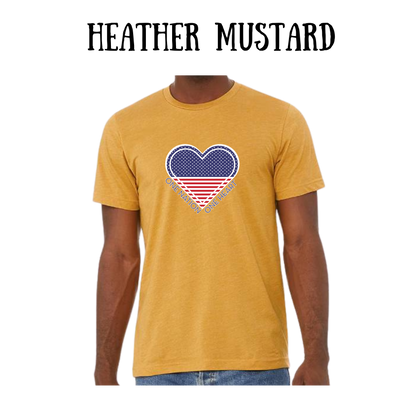 PP - One Nation One Heart - Unisex Tee - Yellows, Oranges, Reds