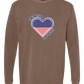 One Nation One Heart - Comfort Colors - Heavyweight Long Sleeve Tee - Neutral Colors