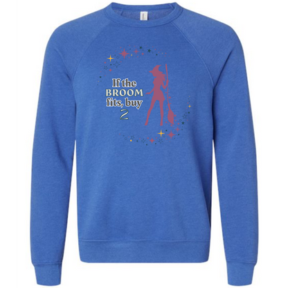 HP - If The Broom Fits - Sponge Fleece Raglan Sweatshirt - Blues, Purples