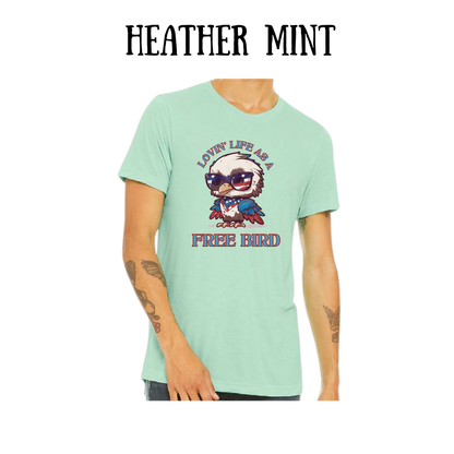 PP - Lovin' Life As A Free Bird - Unisex Tee - Greens