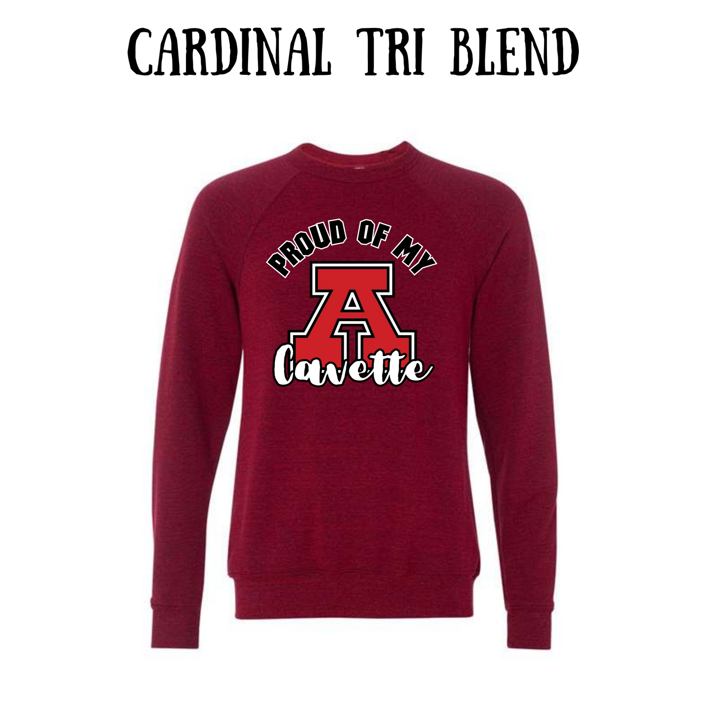 AFHS Cavettes - Sponge Fleece Raglan Sweatshirt - Assorted Colors