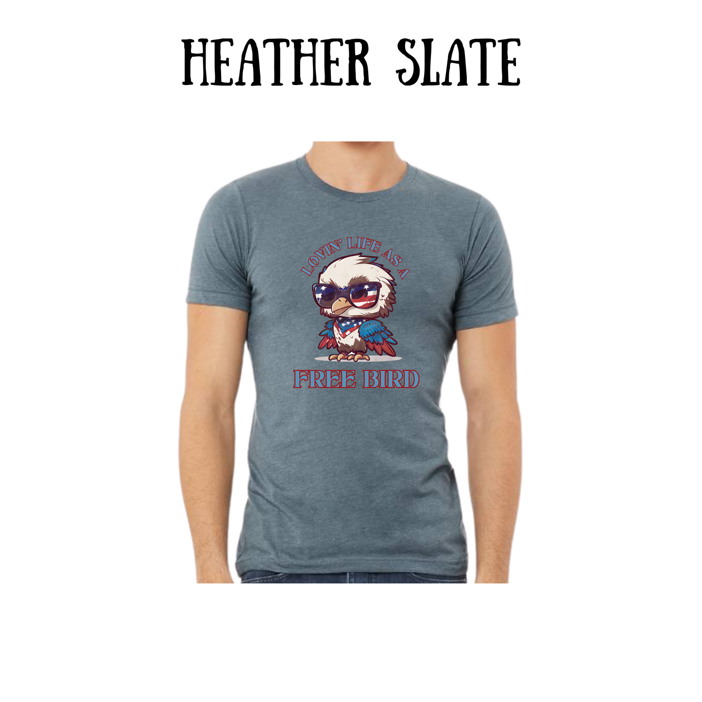 PP - Lovin' Life As A Free Bird - Unisex Tee - Blues