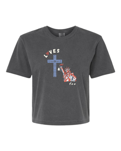 Loves Jesus & America too - Comfort Colors - Boxy T - Assorted Colors