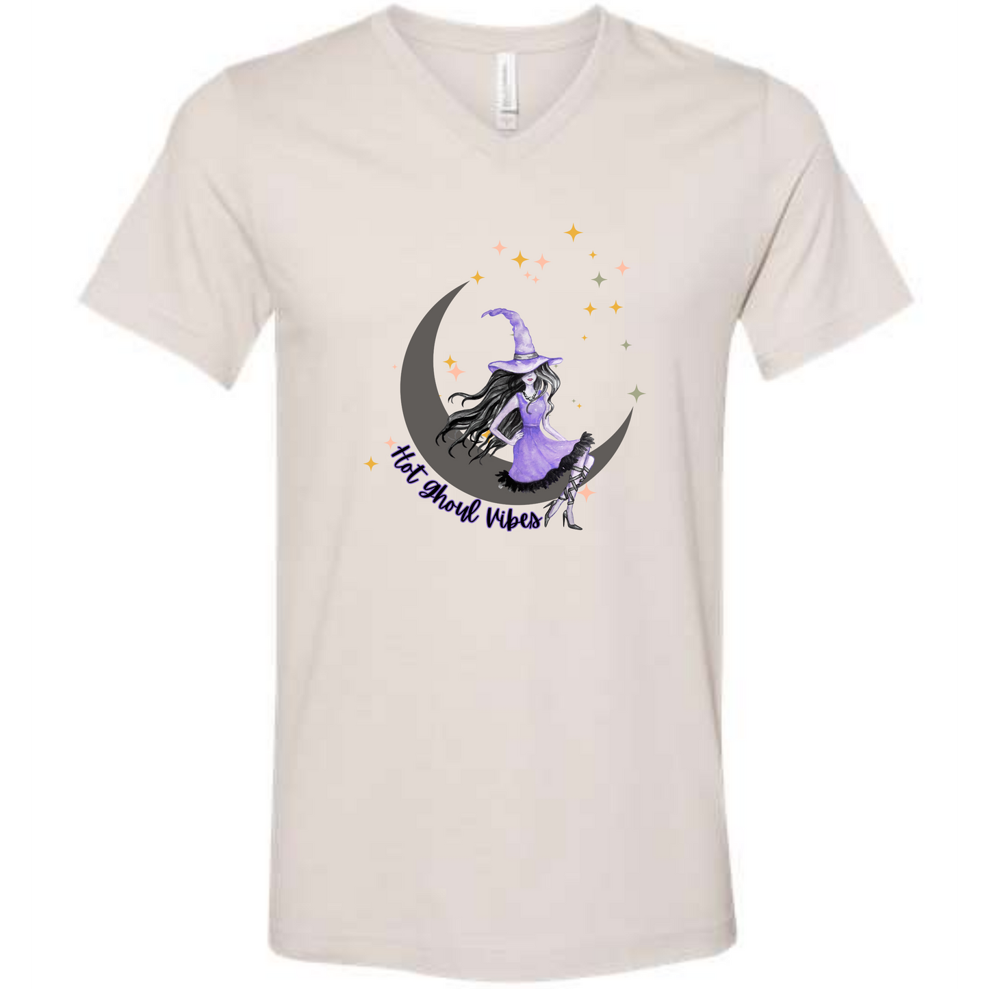 Hot Ghoul Vibes - Unisex V-Neck - Neutral Colors