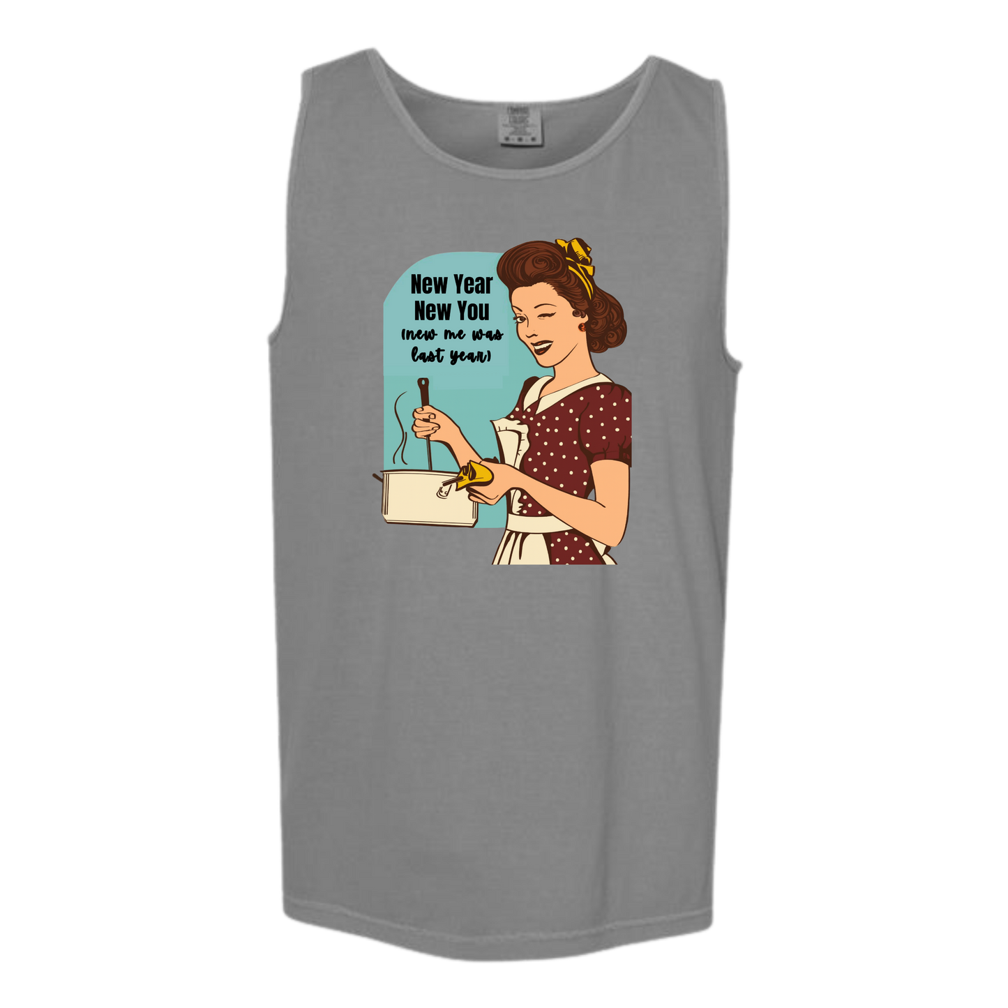New Year New You - Comfort Colors - Unisex Tank - Neutral Colors & Blues