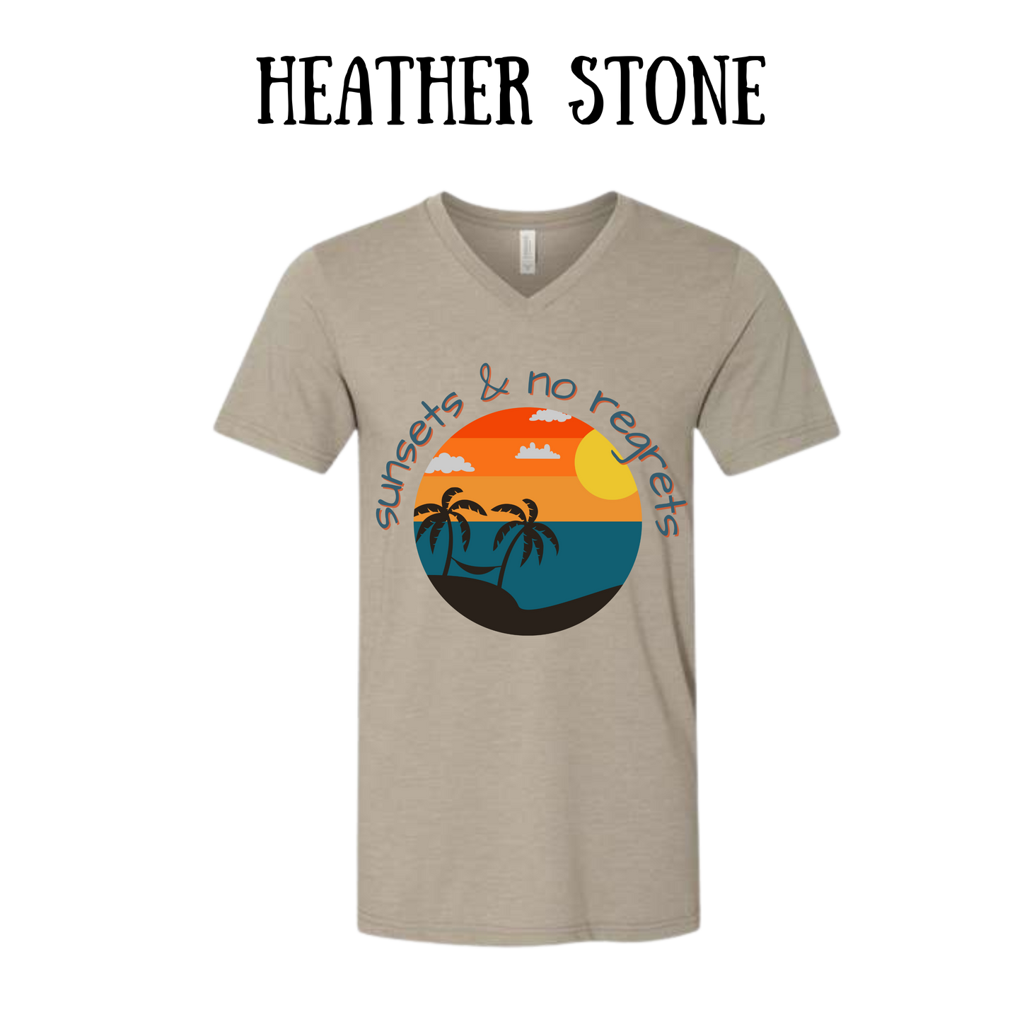 VP - Sunsets & No Regrets - Unisex V-Neck - Neutral Colors