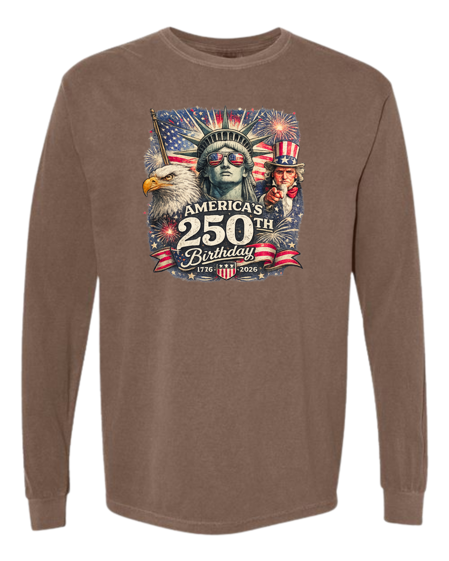 America's 250th Birthday - Comfort Colors - Heavyweight Long Sleeve Tee - Neutral Colors