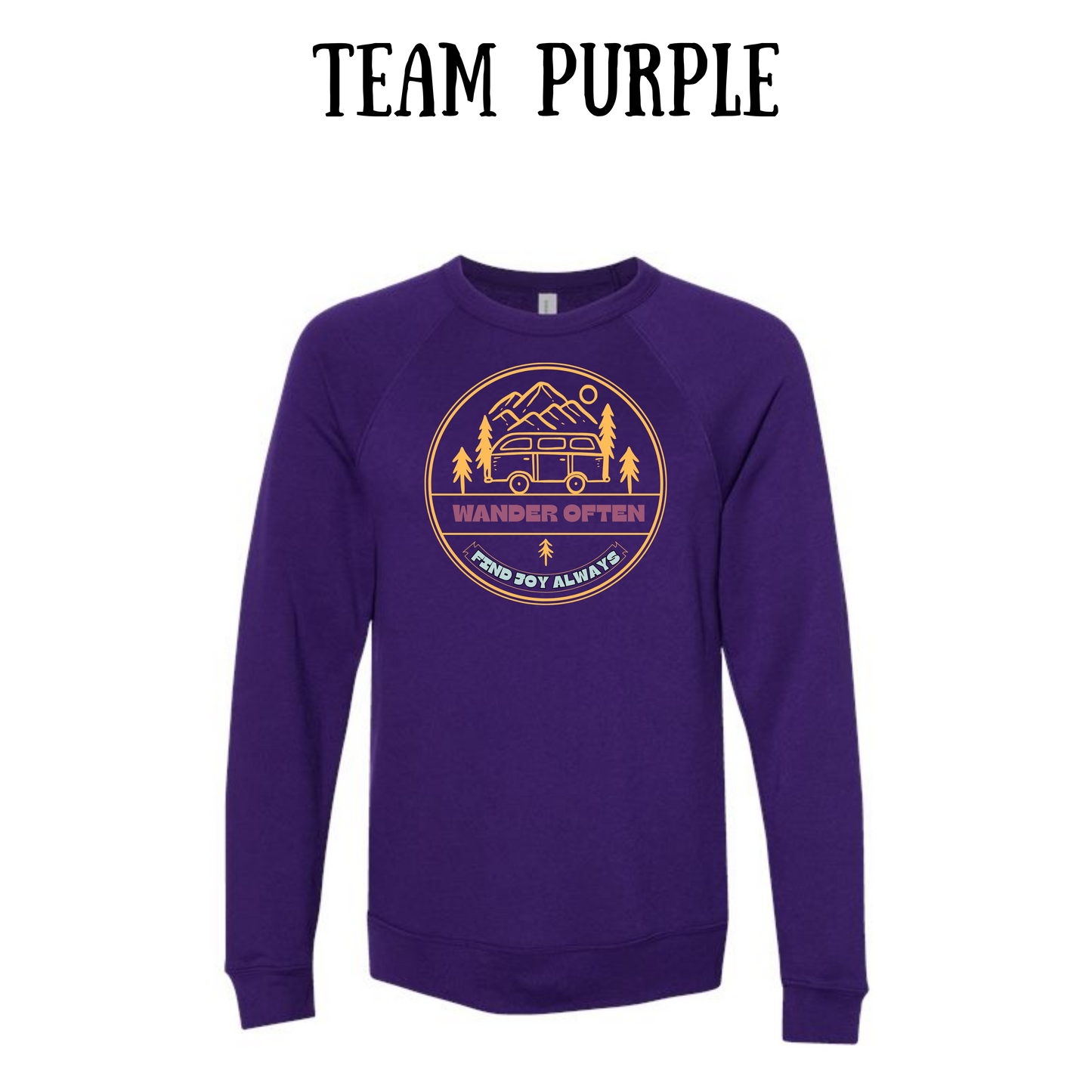 CP - Wander Often - Sponge Fleece Raglan Sweatshirt - Blues, Purples