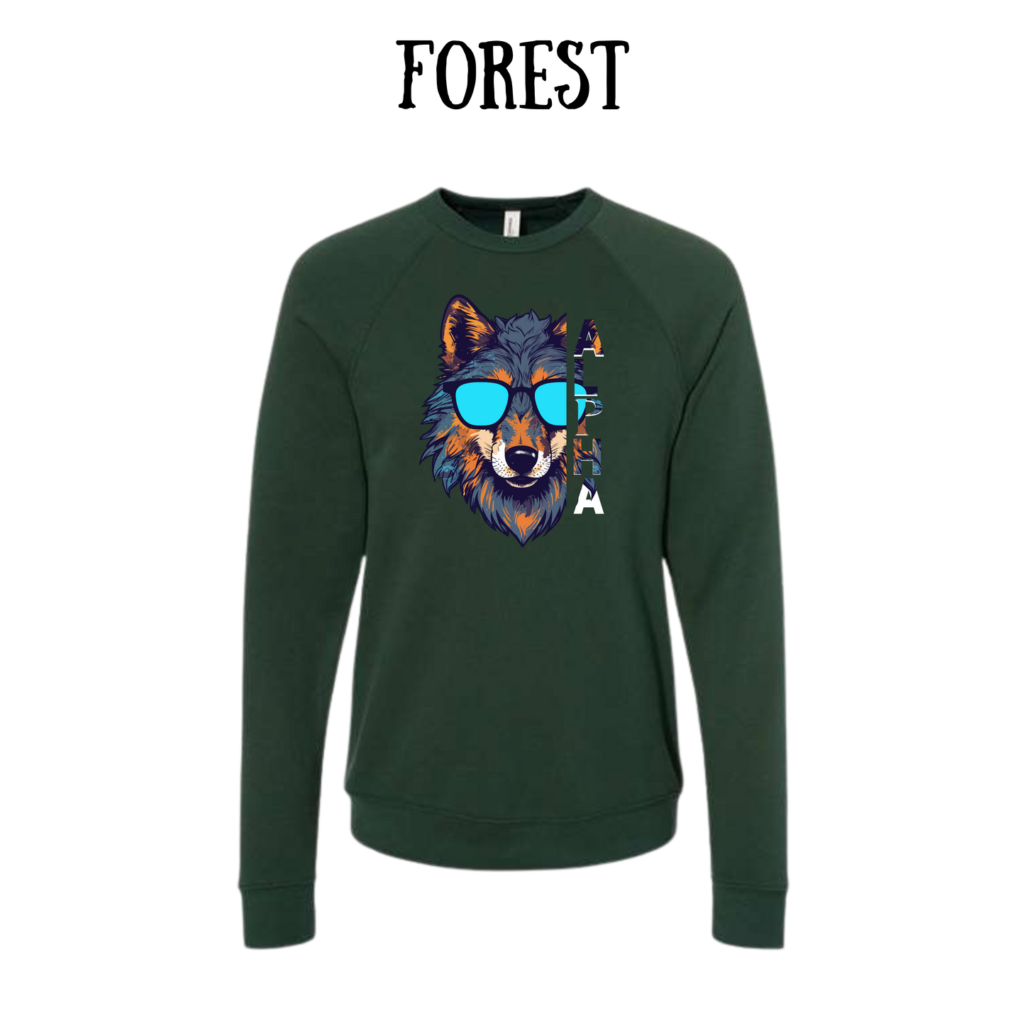 BP - Alpha - Sponge Fleece Raglan Sweatshirt - Greens, Neutrals