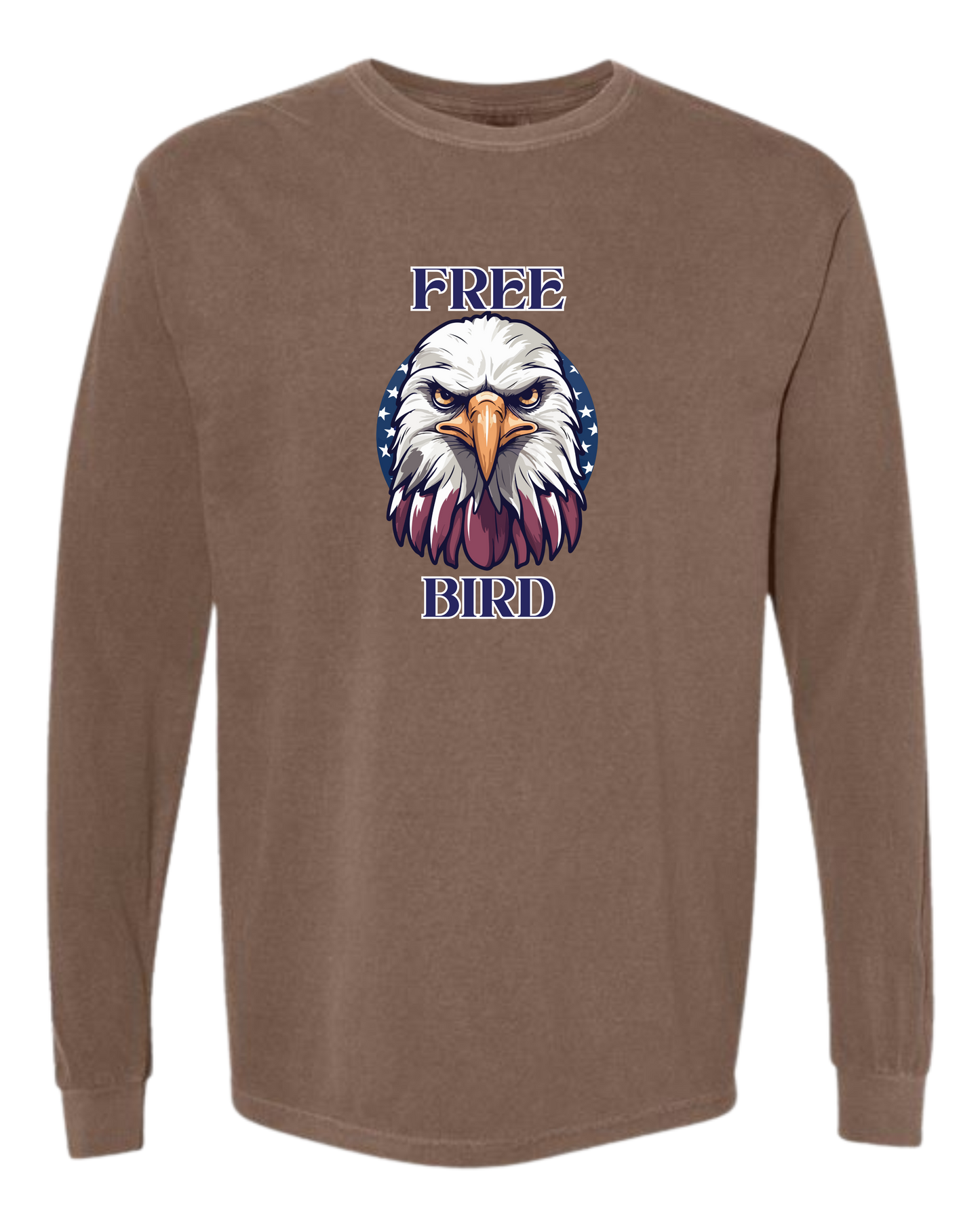 Free Bird - Comfort Colors - Heavyweight Long Sleeve Tee - Neutral Colors