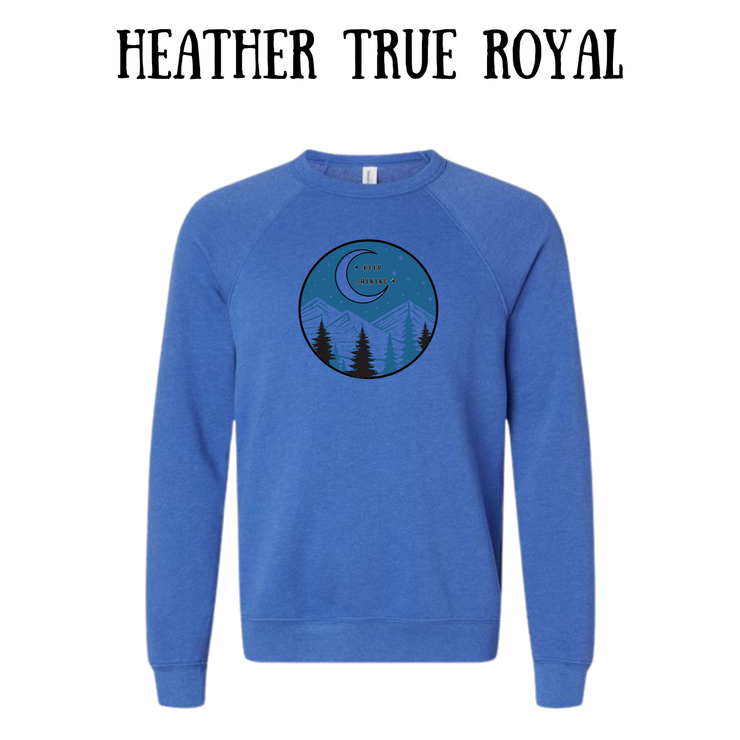 OP - Keep Shining - Sponge Fleece Raglan Sweatshirt - Blues, Purples