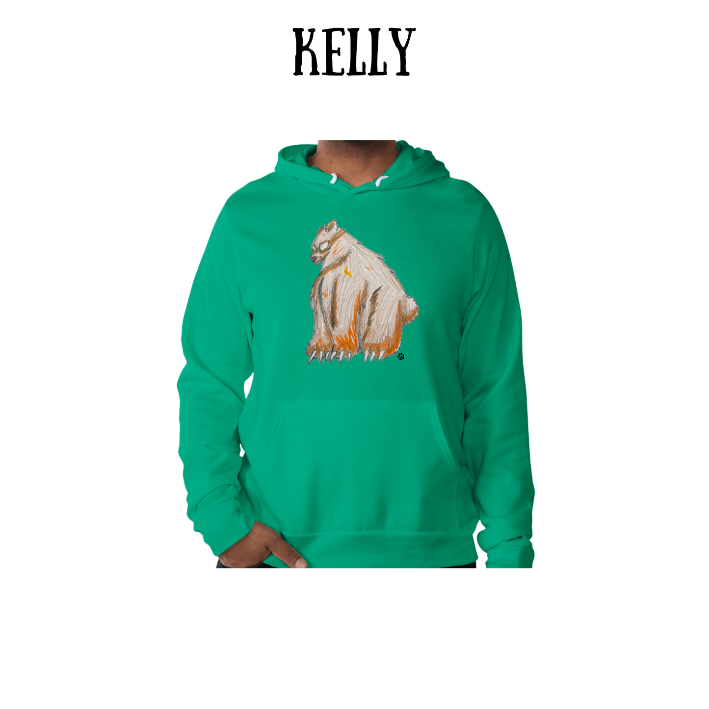 AC - Muscle Bear - Sponge Fleece Hoodie - Greens, Neutrals