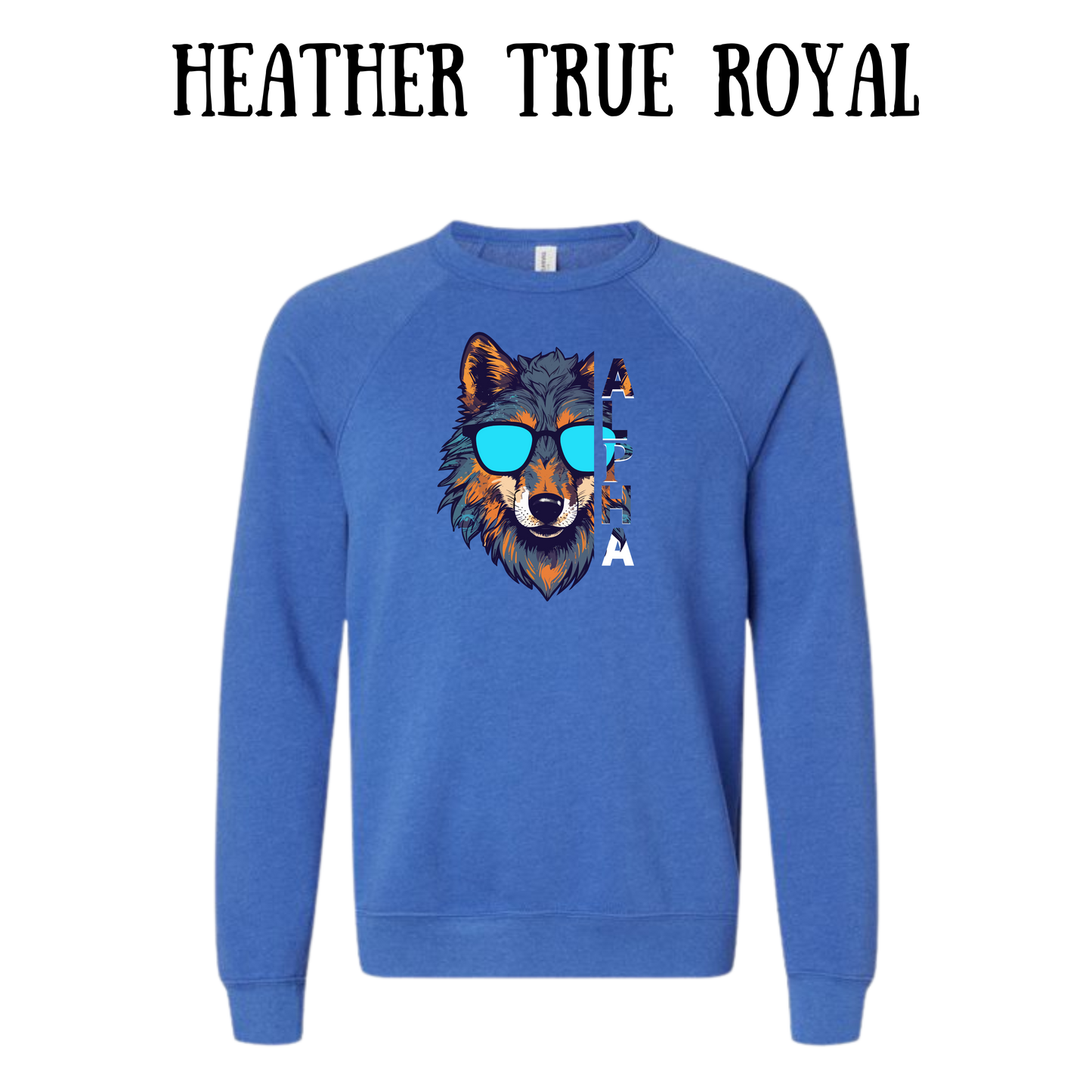 BP - Alpha - Sponge Fleece Raglan Sweatshirt - Blues, Purples
