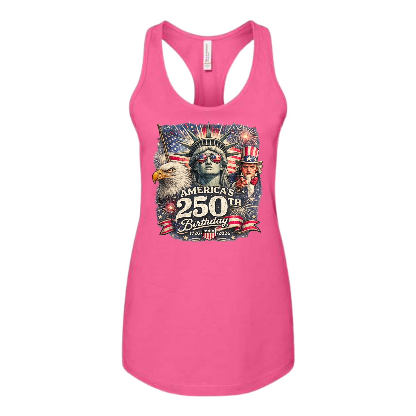 America's 250th Birthday - Bella+Canvas - Women's Jersey Racerback Tank