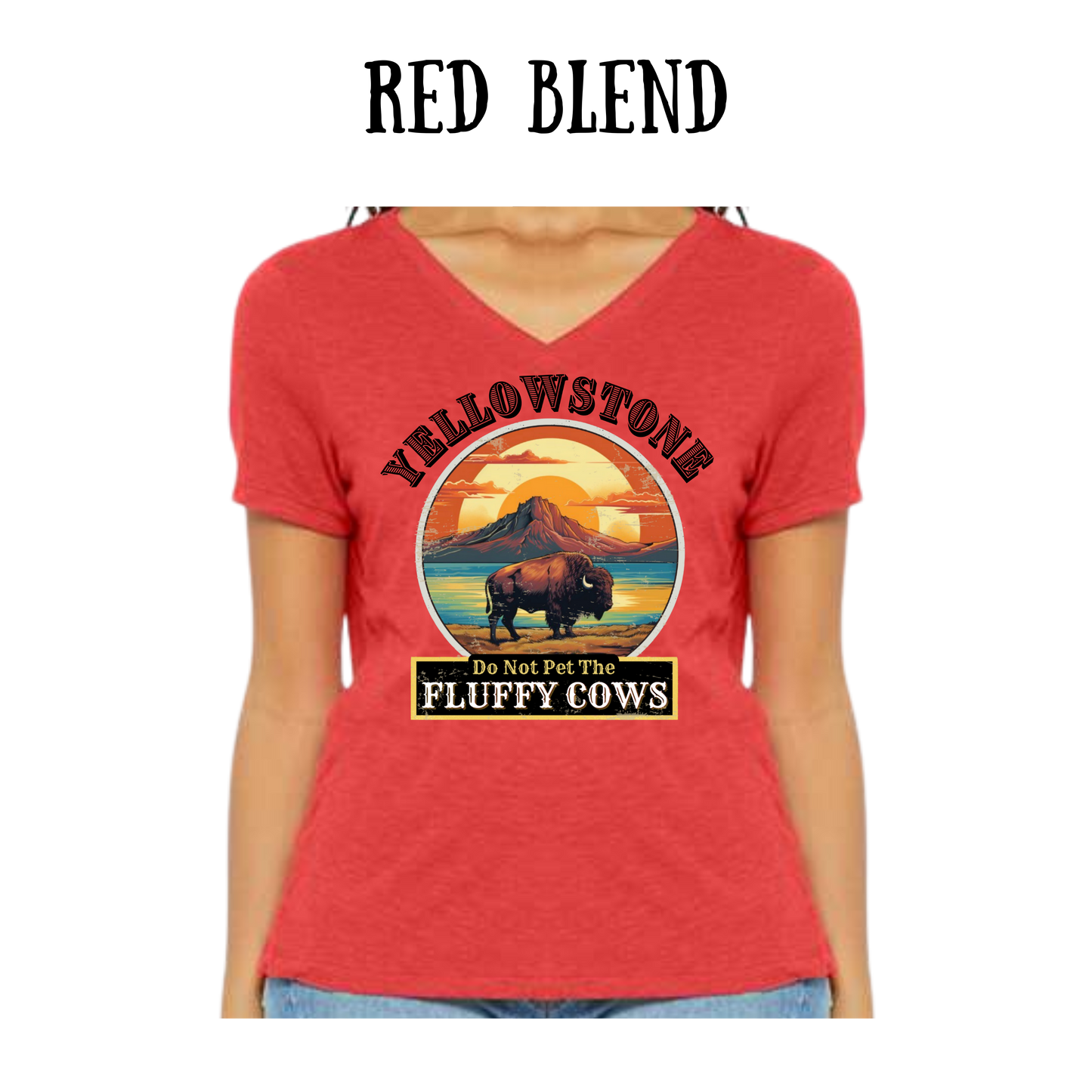 CP - Yellowstone: Fluffy Cows - Women's V-Neck - Assorted Colors